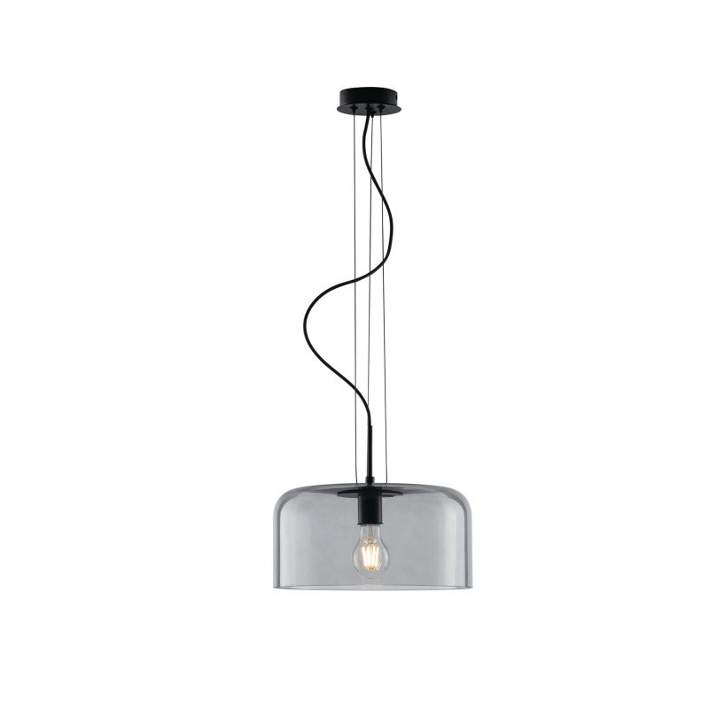 SUSPENSION GIBUS SMOKE 1XE27 35X35X150CM